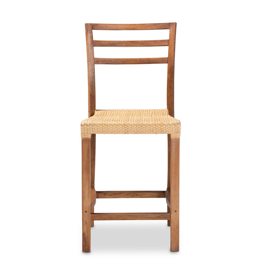 bali & pari - Arthur Counter Stool in Natural Brown/Walnut Brown - Arthur-Teak-CS view 2