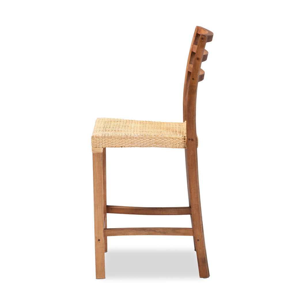 bali & pari - Arthur Counter Stool in Natural Brown/Walnut Brown - Arthur-Teak-CS view 3