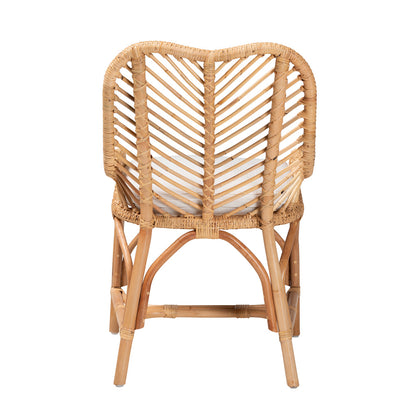 bali & pari - Arween Dining Chair in White/Natural Brown - Arween-Rattan-DC view 4