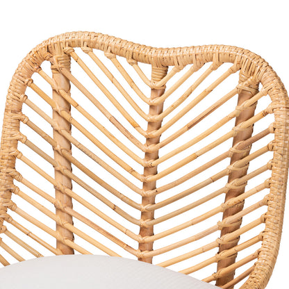 bali & pari - Arween Dining Chair in White/Natural Brown - Arween-Rattan-DC view 5