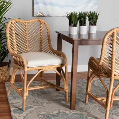 bali & pari - Arween Dining Chair in White/Natural Brown - Arween-Rattan-DC view 8