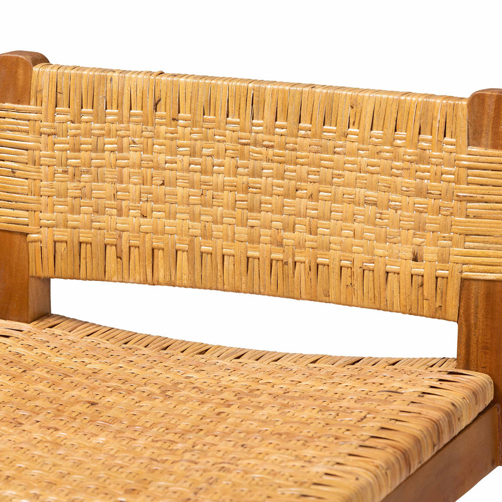 bali & pari - Asgart Bar Stool in Light Honey/Natural Brown - Asgart-SVN089-Mahogany/Rattan-BS view 5