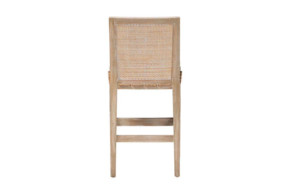 bali & pari  - Ashford Counter Stool - MD-39961-Ashford-White Wash-Wood-Cushion-CS view 4