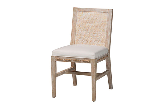 bali & pari  - Ashford Dining Chair - MD-39960-Ashford-White Wash-Wood-Cushion-DC view 1