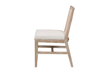 bali & pari  - Ashford Dining Chair - MD-39960-Ashford-White Wash-Wood-Cushion-DC view 3