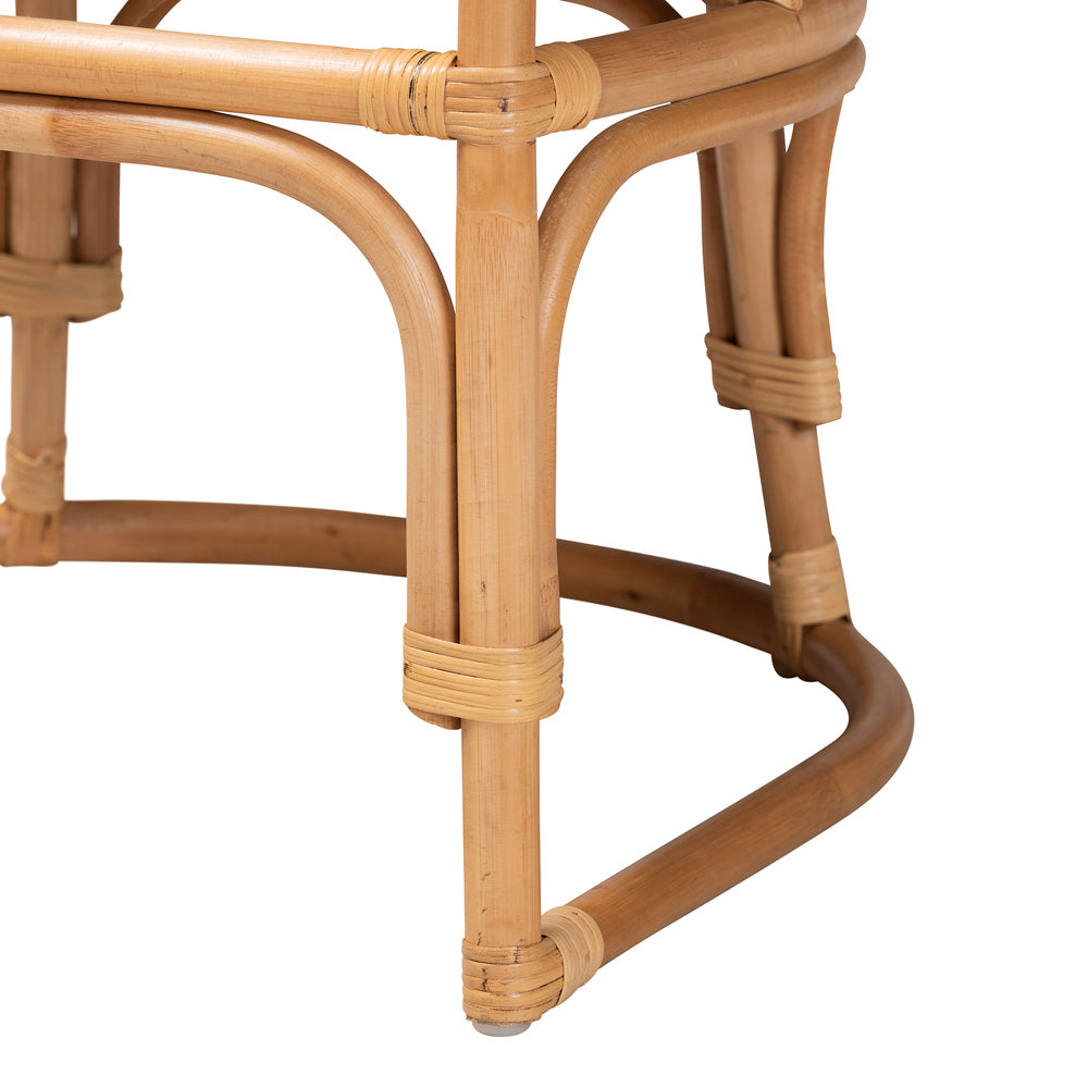 bali & pari - Aster Chair in White/Natural Brown - Aster-Rattan-Armchair view 6