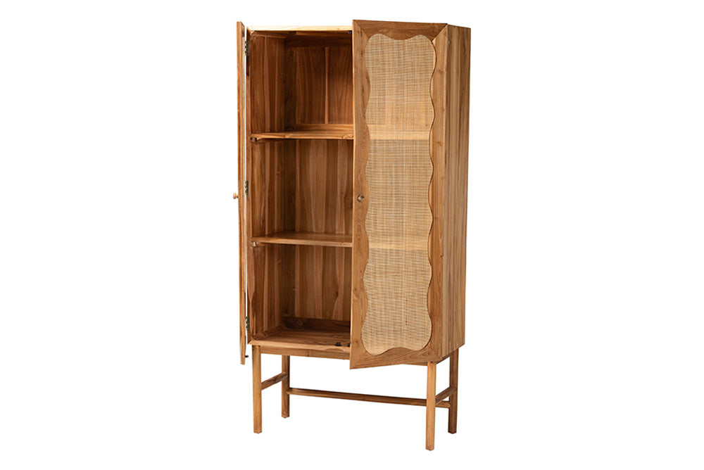bali & pari - Augusto Storage Cabinet - Augusto-Wood/Webbing-Cabinet-KD-Box view 2
