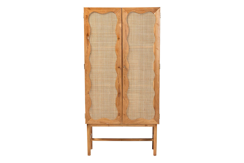 bali & pari - Augusto Storage Cabinet - Augusto-Wood/Webbing-Cabinet-KD-Box view 3
