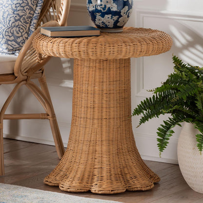 bali & pari - Avalon End Table in Light Honey - Avalon-Light Honey Wicker-End Table view 6