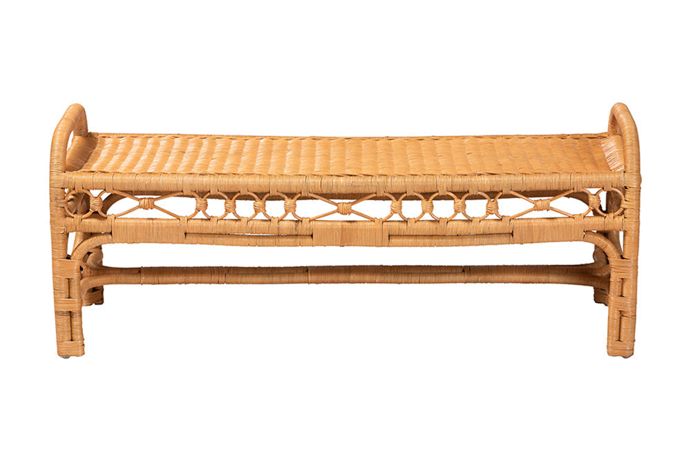 bali & pari - Ayala Bench - Ayala-Light Honey Rattan-Bench view 3