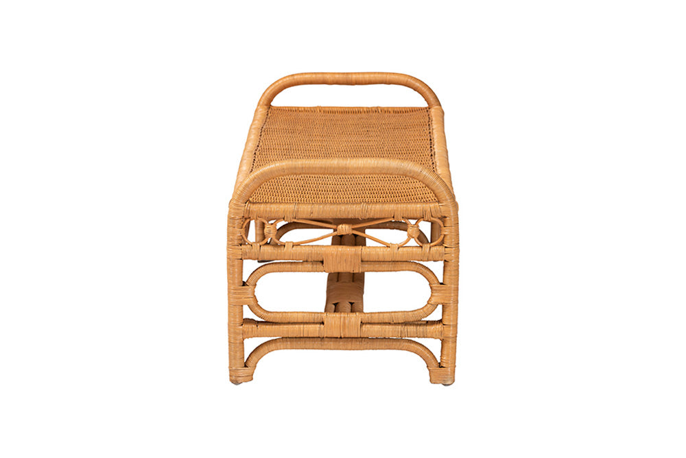 bali & pari - Ayala Bench - Ayala-Light Honey Rattan-Bench view 4