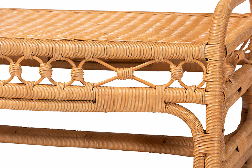 bali & pari - Ayala Bench - Ayala-Light Honey Rattan-Bench view 5