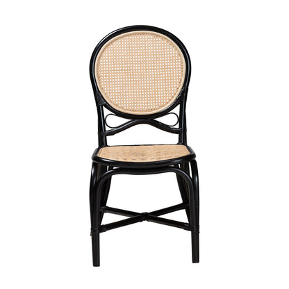 bali & pari - Ayana Dining Chair in Natural Brown/Black - Ayana-Rattan-DC view 2