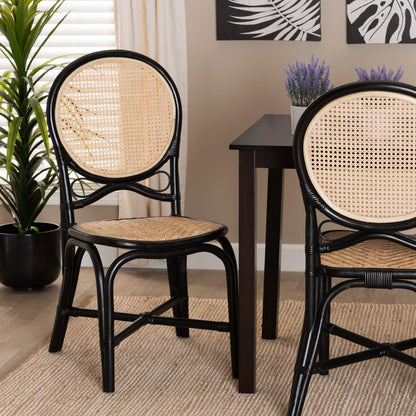 bali & pari - Ayana Dining Chair in Natural Brown/Black - Ayana-Rattan-DC view 8