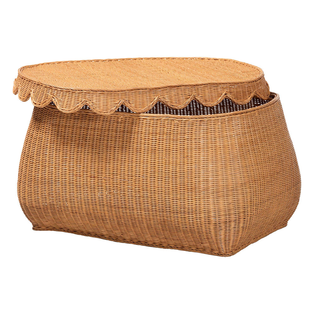 bali & pari - Ayleen Basket in Light Honey - Ayleen-Lg-Light Honey Rattan-Basket view 2