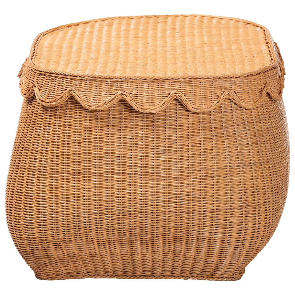 bali & pari - Ayleen Basket in Light Honey - Ayleen-Lg-Light Honey Rattan-Basket view 4