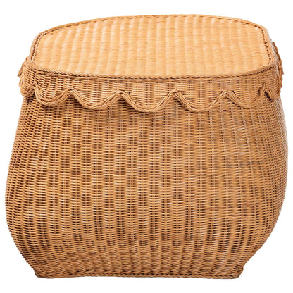 bali & pari - Ayleen Basket in Light Honey - Ayleen-Lg-Light Honey Rattan-Basket view 4