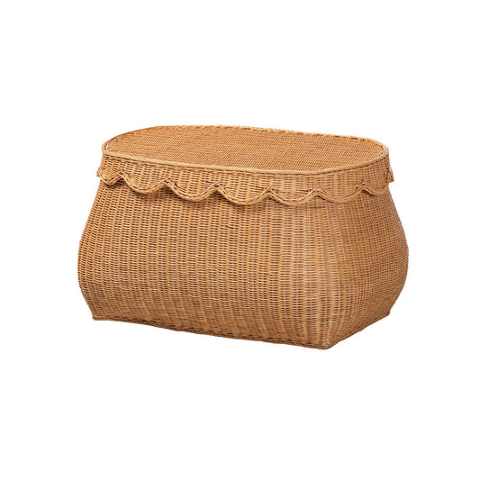 bali & pari - Ayleen Basket in Light Honey - Ayleen-Md-Light Honey Rattan-Basket view 1