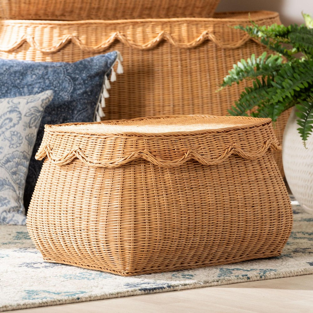 bali & pari - Ayleen Basket in Light Honey - Ayleen-Sm-Light Honey Rattan-Basket view 7