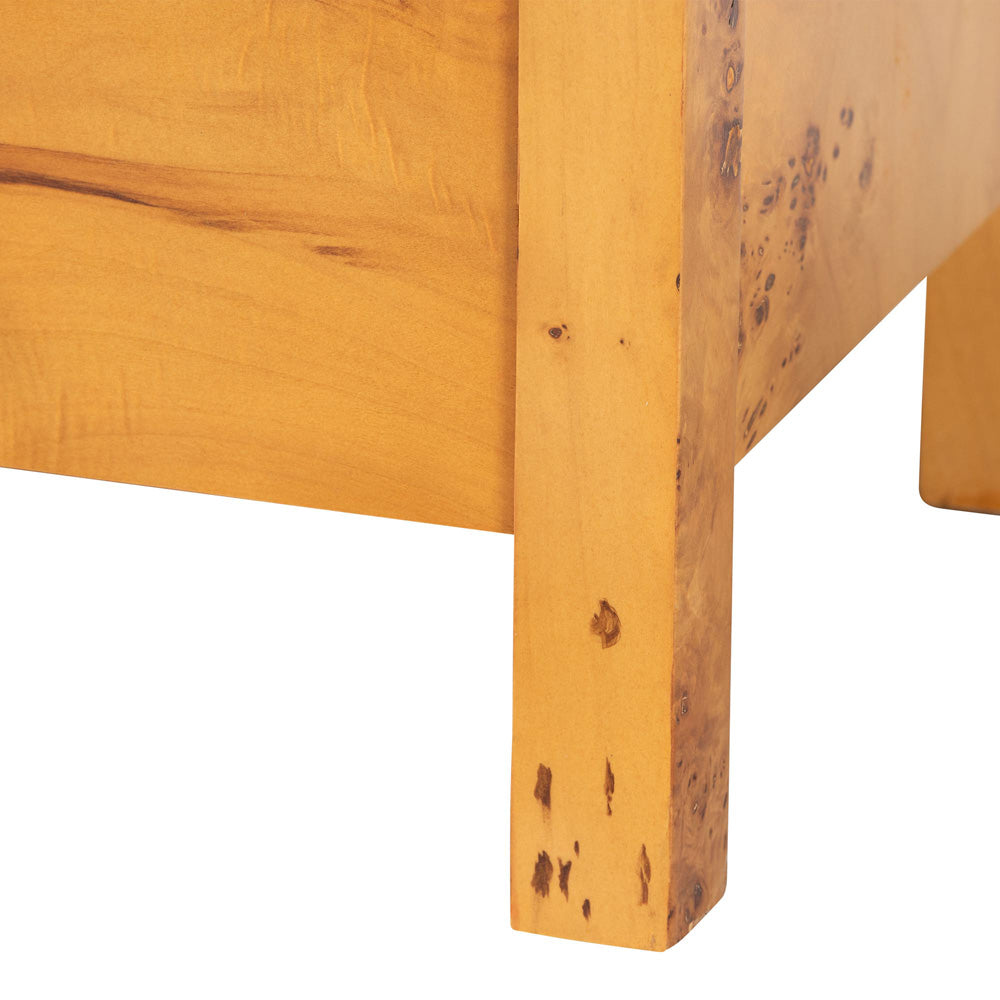 bali & pari - Azmi Nightstand in Light Mappa Burl - SVN-1151-Natural Burl Op1-Azmi-NS view 6