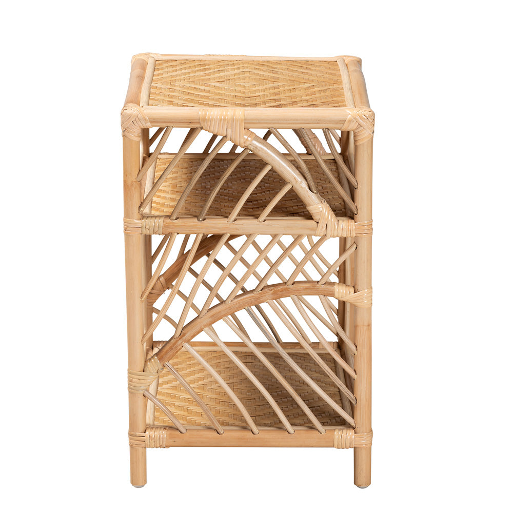 bali & pari - Baara Nightstand in Natural Brown - WS012-Rattan-NS view 3