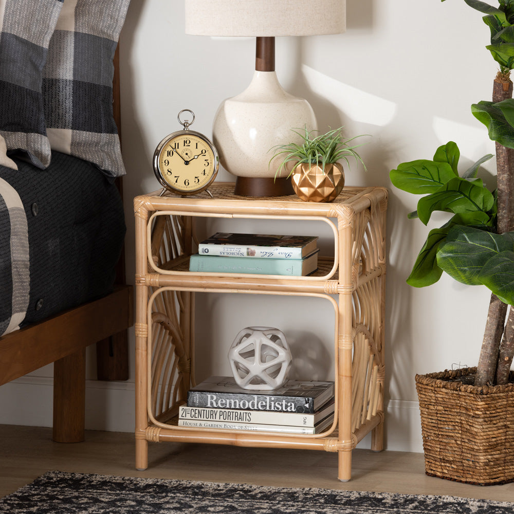 bali & pari - Baara Nightstand in Natural Brown - WS012-Rattan-NS view 6