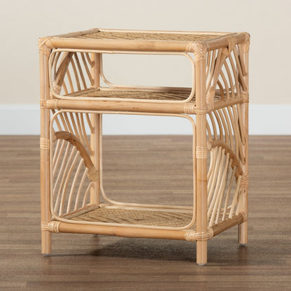 bali & pari - Baara Nightstand in Natural Brown - WS012-Rattan-NS view 7