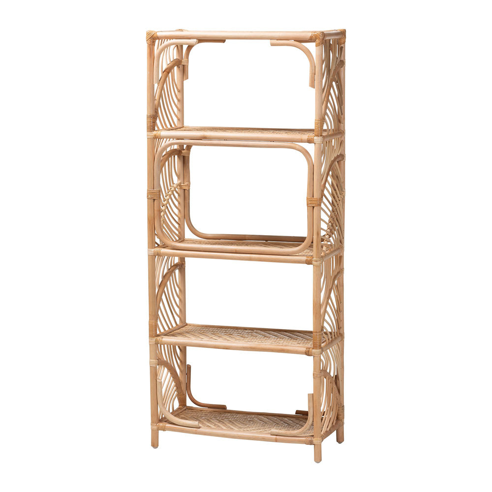 bali & pari - Baara Shelving Unit in Natural - WS147-Natural Rattan-Tall Shelf view 1