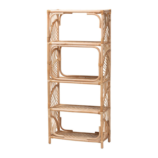 bali & pari - Baara Shelving Unit in Natural - WS147-Natural Rattan-Tall Shelf view 1
