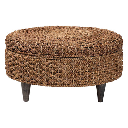 bali & pari - Bailey Storage Ottoman in Natural Brown/Espresso Brown - Bailey-Natural Brown/Black-Ottoman view 3