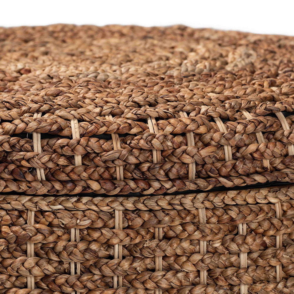 bali & pari - Bailey Storage Ottoman in Natural Brown/Espresso Brown - Bailey-Natural Brown/Black-Ottoman view 4