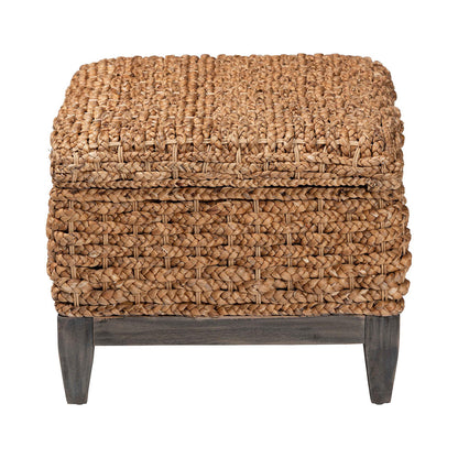 bali & pari - Bailey Storage Ottoman in Natural Brown/Espresso Brown - Kaya-Natural Brown/Black-Ottoman view 4