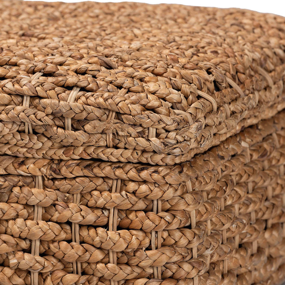 bali & pari - Bailey Storage Ottoman in Natural Brown/Espresso Brown - Kaya-Natural Brown/Black-Ottoman view 5