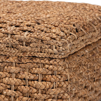 bali & pari - Bailey Storage Ottoman in Natural Brown/Espresso Brown - Kaya-Natural Brown/Black-Ottoman view 5
