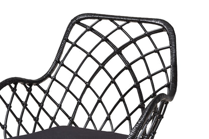 bali & pari - Ballerina Dining Chair Set of 2 - Balerina1-Black Rattan-DC view 4