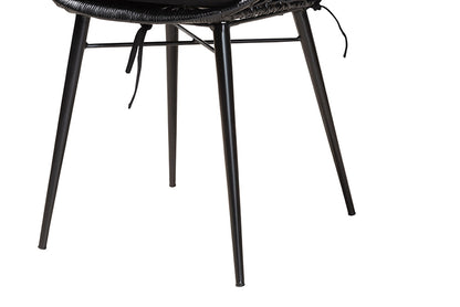 bali & pari - Ballerina Dining Chair Set of 2 - Balerina1-Black Rattan-DC view 6