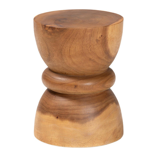 bali & pari  - Bancroft End Table in Natural Brown - Suar S/T 002-Natural-Side Table view 1