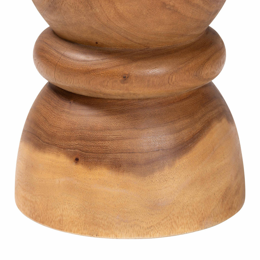 bali & pari  - Bancroft End Table in Natural Brown - Suar S/T 002-Natural-Side Table view 3