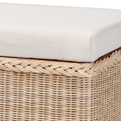 bali & pari - Barid Storage Bench in Natural - WS131-Natural Rattan-Cushioned Storage Bench view 5