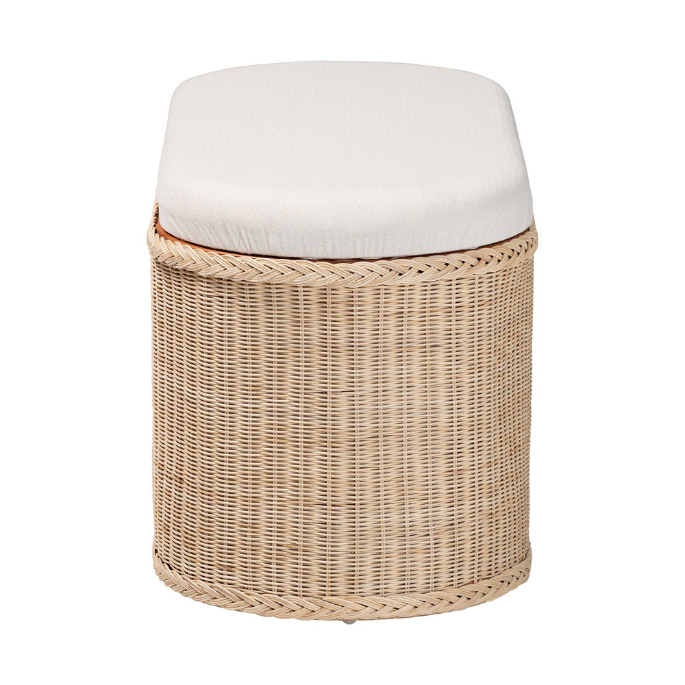 bali & pari - Barid Storage Bench in Natural - WS134-Natural Rattan-Cushioned Storage Bench view 4