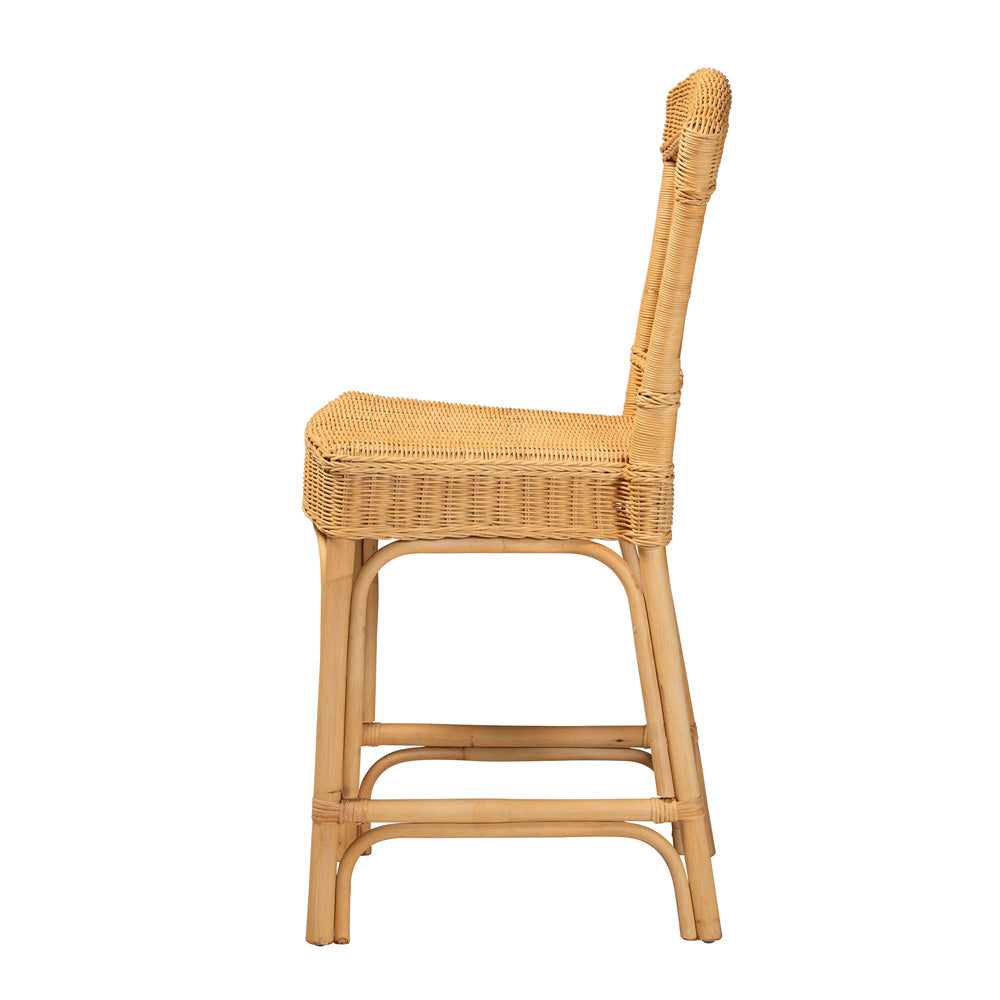 bali & pari  - Barito Counter Stool in Natural Brown/Light Honey - Barito-Rattan-CC view 3