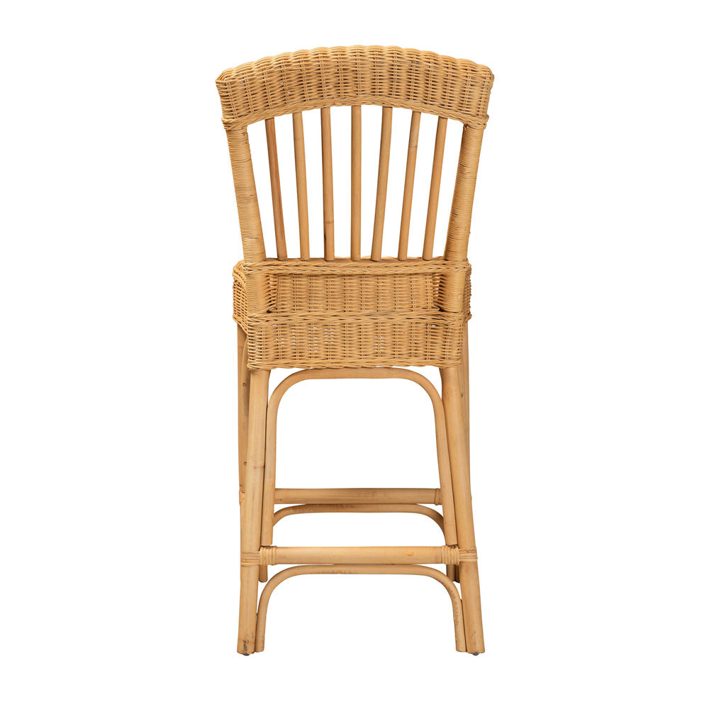 bali & pari  - Barito Counter Stool in Natural Brown/Light Honey - Barito-Rattan-CC view 4