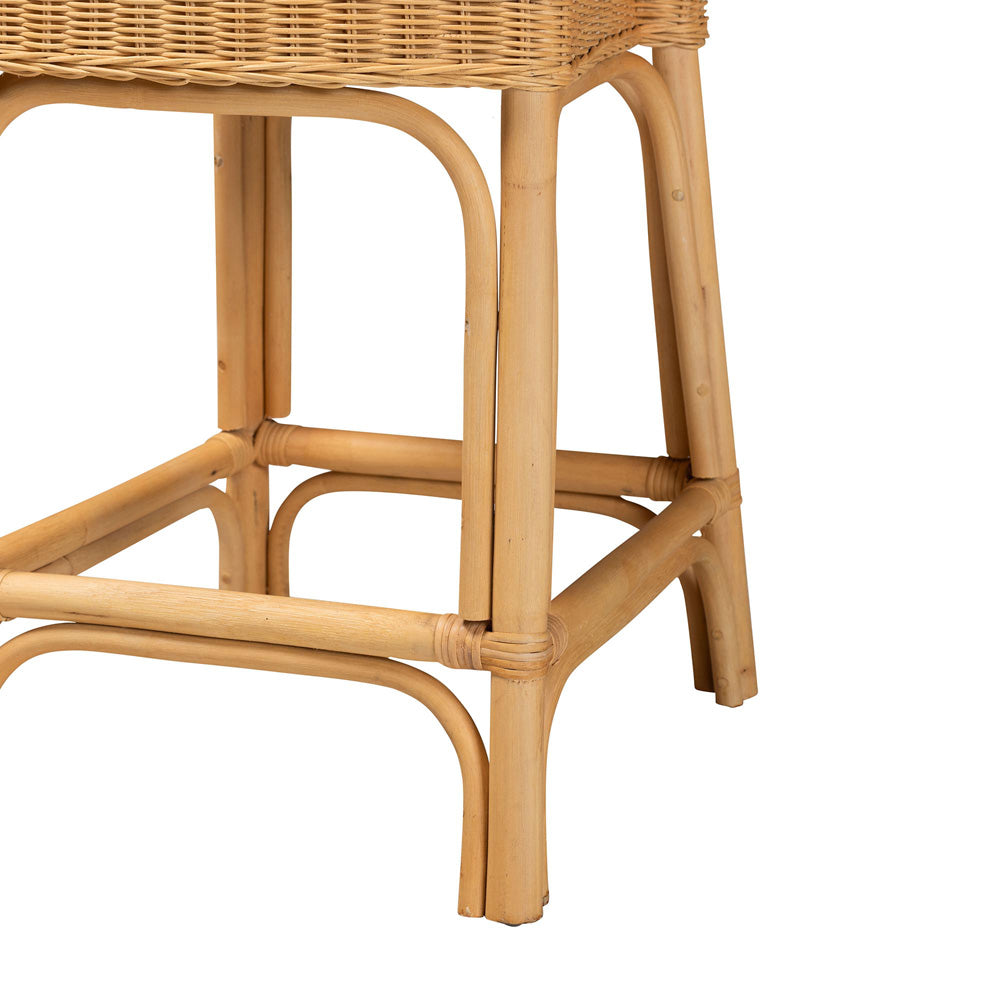 bali & pari  - Barito Counter Stool in Natural Brown/Light Honey - Barito-Rattan-CC view 6