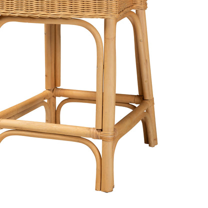 bali & pari  - Barito Counter Stool in Natural Brown/Light Honey - Barito-Rattan-CC view 6