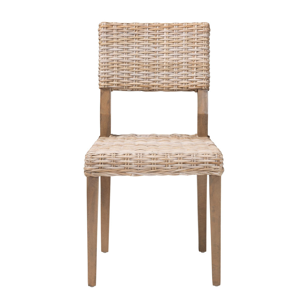 bali & pari - Barossa Dining Chair in Kubu Grey/Rustic Taupe - MD-36065/Lutop-Grey Natural-DC view 2