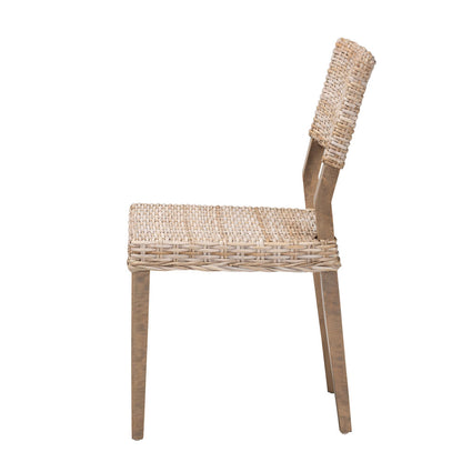 bali & pari - Barossa Dining Chair in Kubu Grey/Rustic Taupe - MD-36065/Lutop-Grey Natural-DC view 3