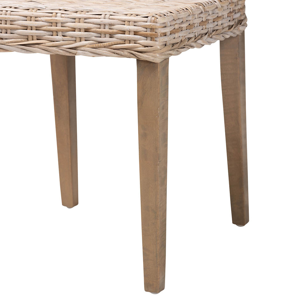 bali & pari - Barossa Dining Chair in Kubu Grey/Rustic Taupe - MD-36065/Lutop-Grey Natural-DC view 6