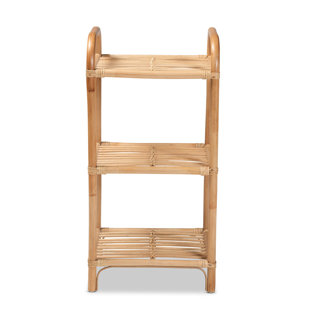 bali & pari - Barras Shelving Unit in Natural Brown - RBS014-Rattan-Shelf view 2