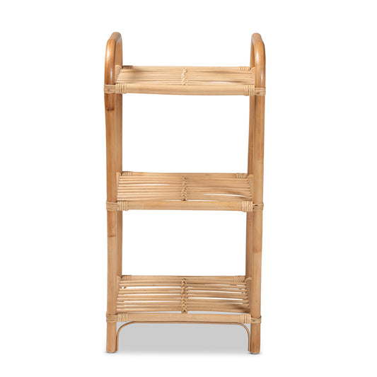 bali & pari - Barras Shelving Unit in Natural Brown - RBS014-Rattan-Shelf view 2