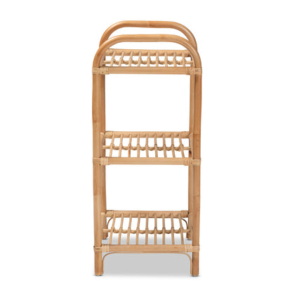 bali & pari - Barras Shelving Unit in Natural Brown - RBS014-Rattan-Shelf view 3